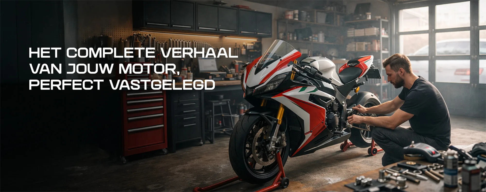 Motor onderhoud overzicht in de GarageBook app